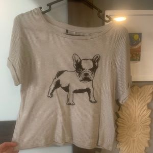 French Bulldog dropped tee